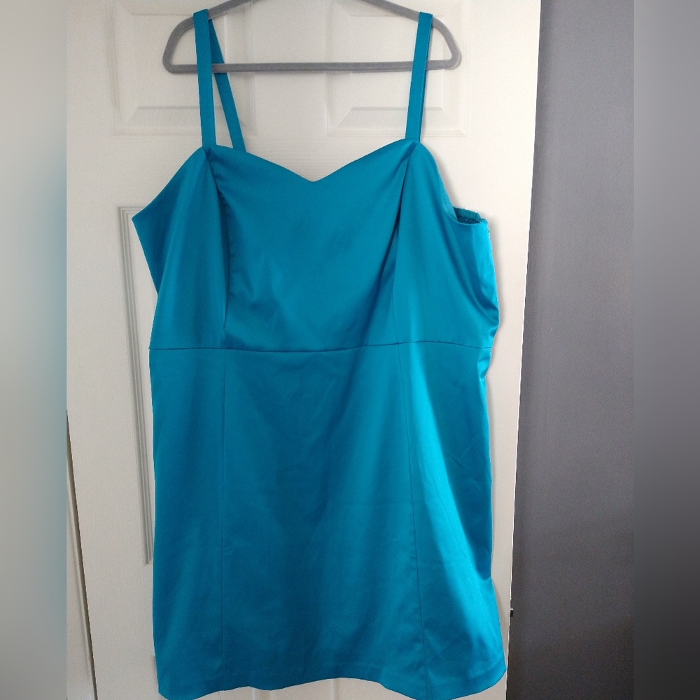 Lane Bryant sz 28 blue sleeveless dress